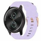 For Garmin VivoMove Style 20mm Nylon Woven Watch Band(Light Purple) - 1