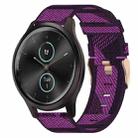 For Garmin VivoMove Style 20mm Nylon Woven Watch Band(Purple) - 1