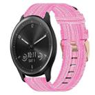 For Garmin Vivomove 20mm Nylon Woven Watch Band(Pink) - 1