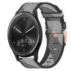 For Garmin Vivomove 20mm Nylon Woven Watch Band(Grey) - 1