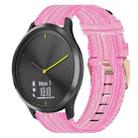 For Garmin Vivomove HR Sport 20mm Nylon Woven Watch Band(Pink) - 1