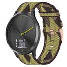 For Garmin Vivomove HR Sport 20mm Nylon Woven Watch Band(Yellow) - 1