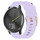 For Garmin Vivomove HR Sport 20mm Nylon Woven Watch Band(Light Purple) - 1