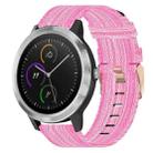 For Garmin Vivoactive 3 20mm Nylon Woven Watch Band(Pink) - 1