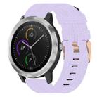 For Garmin Vivoactive 3 20mm Nylon Woven Watch Band(Light Purple) - 1