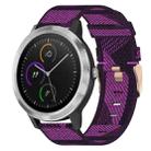 For Garmin Vivoactive 3 20mm Nylon Woven Watch Band(Purple) - 1