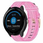 For Garmin Vivoactive3 Music 20mm Nylon Woven Watch Band(Pink) - 1