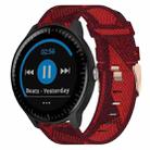 For Garmin Vivoactive3 Music 20mm Nylon Woven Watch Band(Red) - 1