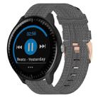 For Garmin Vivoactive3 Music 20mm Nylon Woven Watch Band(Dark Grey) - 1