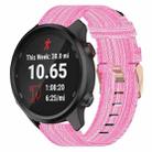 For Garmin Forerunner 245 20mm Nylon Woven Watch Band(Pink) - 1