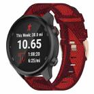 For Garmin Forerunner 245 20mm Nylon Woven Watch Band(Red) - 1