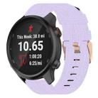 For Garmin Forerunner 245 20mm Nylon Woven Watch Band(Light Purple) - 1