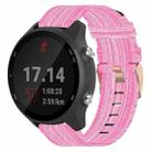 For Garmin Forerunner 245 Music 20mm Nylon Woven Watch Band(Pink) - 1