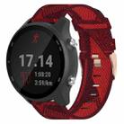 For Garmin Forerunner 245 Music 20mm Nylon Woven Watch Band(Red) - 1