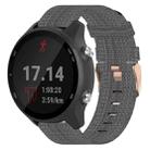 For Garmin Forerunner 245 Music 20mm Nylon Woven Watch Band(Dark Grey) - 1