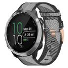 For Garmin Forerunner 645 Music 20mm Nylon Woven Watch Band(Grey) - 1