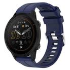 For Garmin Forerunner 955 22mm Solid Color Silicone Watch Band(Dark Blue) - 1