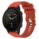 For Garmin Forerunner 955 22mm Solid Color Silicone Watch Band(Red) - 1