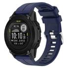 For Garmin Descent G1 22mm Solid Color Silicone Watch Band(Dark Blue) - 1