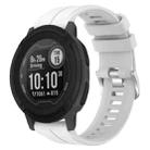 For Garmin Instinct 2 22mm Solid Color Silicone Watch Band(White) - 1