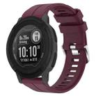 For Garmin Instinct 2 22mm Solid Color Silicone Watch Band(Burgundy) - 1