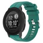 For Garmin Instinct 2 22mm Solid Color Silicone Watch Band(Green) - 1