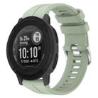 For Garmin Instinct 22mm Solid Color Silicone Watch Band(Light Green) - 1