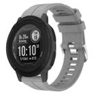 For Garmin Instinct 22mm Solid Color Silicone Watch Band(Grey) - 1