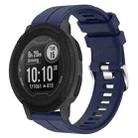 For Garmin Instinct 22mm Solid Color Silicone Watch Band(Dark Blue) - 1