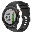 For Garmin Approach S62 22mm Solid Color Silicone Watch Band(Black) - 1