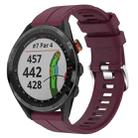 For Garmin Approach S62 22mm Solid Color Silicone Watch Band(Burgundy) - 1