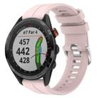 For Garmin Approach S62 22mm Solid Color Silicone Watch Band(Pink) - 1