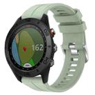 For Garmin Approach S60 22mm Solid Color Silicone Watch Band(Light Green) - 1