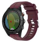 For Garmin Approach S60 22mm Solid Color Silicone Watch Band(Burgundy) - 1