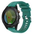 For Garmin Approach S60 22mm Solid Color Silicone Watch Band(Green) - 1