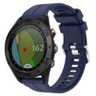 For Garmin Approach S60 22mm Solid Color Silicone Watch Band(Dark Blue) - 1
