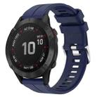 For Garmin Fenix 6 Pro GPS 22mm Solid Color Silicone Watch Band(Dark Blue) - 1