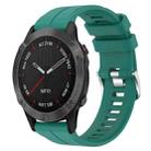 For Garmin Fenix 6 Sapphire GPS 22mm Solid Color Silicone Watch Band(Green) - 1