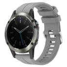 For Garmin Quatix 5 22mm Solid Color Silicone Watch Band(Grey) - 1