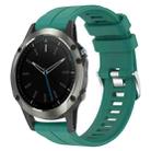 For Garmin Quatix 5 22mm Solid Color Silicone Watch Band(Green) - 1