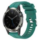 For Garmin Quatix 5 Sapphire 22mm Solid Color Silicone Watch Band(Green) - 1