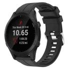 For Garmin Forerunner 945 22mm Solid Color Silicone Watch Band(Black) - 1