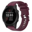 For Garmin Forerunner 945 22mm Solid Color Silicone Watch Band(Burgundy) - 1