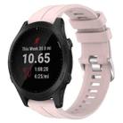 For Garmin Forerunner 945 22mm Solid Color Silicone Watch Band(Pink) - 1
