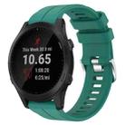 For Garmin Forerunner 945 22mm Solid Color Silicone Watch Band(Green) - 1