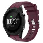 For Garmin Forerunner 935 22mm Solid Color Silicone Watch Band(Burgundy) - 1