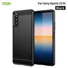 For Sony Xperia 10 IV MOFI Gentleness Series Brushed Texture Carbon Fiber Soft TPU Case(Black) - 1