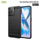 For OnePlus Ace / 10R 5G MOFI Gentleness Series Brushed Texture Carbon Fiber Soft TPU Case(Black) - 1