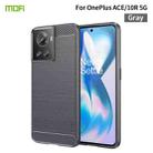 For OnePlus Ace / 10R 5G MOFI Gentleness Series Brushed Texture Carbon Fiber Soft TPU Case(Gray) - 1