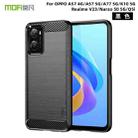 For OPPO A57 4G / A57 5G / A77 5G  MOFI Gentleness Series Brushed Texture Carbon Fiber Soft TPU Case(Black) - 1